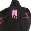 BTS Hoodie Candy Floss Pink Printing - Image 2