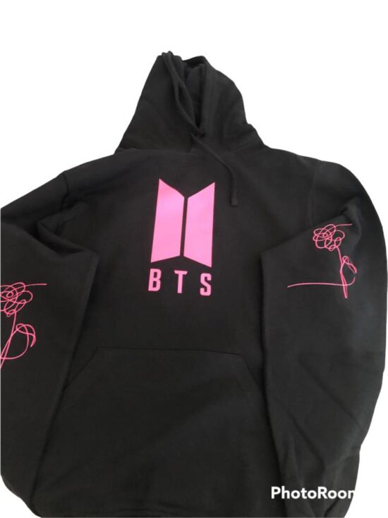 BTS Hoodie Candy Floss Pink Printing