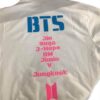 BTS white hoodie candy pink - Image 3