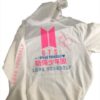 BTS white hoodie candy pink - Image 2