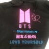 BTS white hoodie candy pink - Image 4