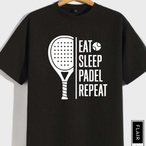 Eat Sleep Padel Repeat T-Shirt | Funny Padel Shirt for Addicted Players