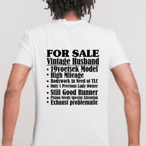 For Sale: Vintage Husband T-Shirt – Limited 19Voetsek Model!